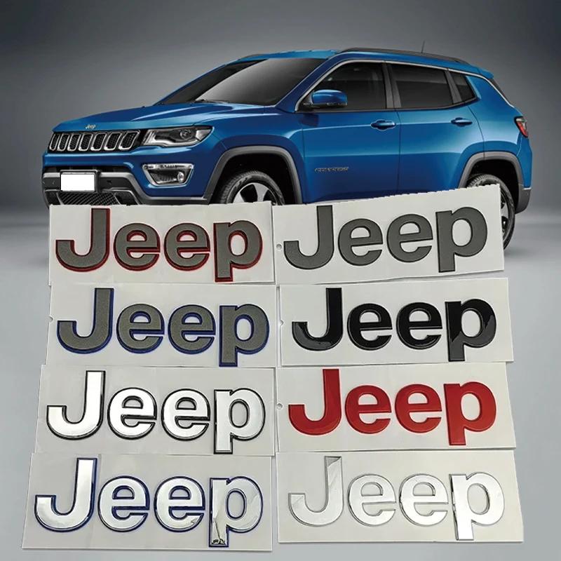 ABS Sticker Car Front Cover Emblem for JEEP Compass Patriot Wrangler Tj Jk Grand Cherokee Commander Renegade Liberty Decoration AMQ1