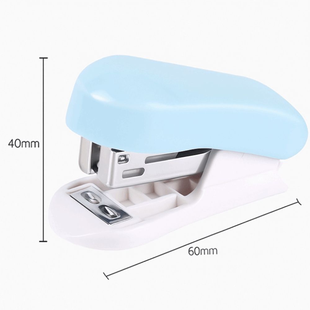 Macaron Color Mini Stapler Cartoon Design Test Paper Stapler Cute Bookbinding Machine School Use