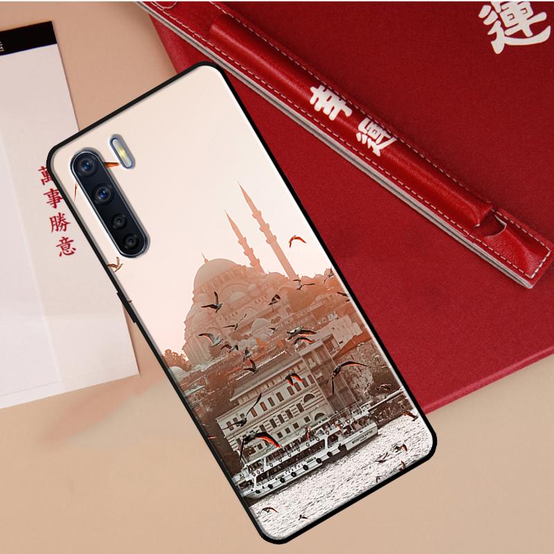 Турция Стамбул Пейзаж Чехол для Oppo A60 A98 A58 A78 A18 A38 A80 A40 A77 A57 A17 A74 A54 A94 A96 A76 A16 A15 A5 Pro