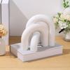 Boho Style Decorative Wood Arc Ornament Handmade Hand-carved Arched Wooden Model Unique Arch Craft Ornament Room