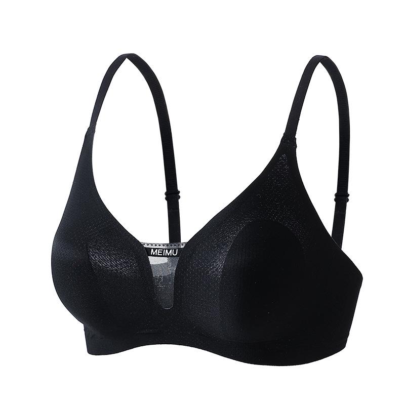 Women's Seamless Ultra-thin Wire-free Bra with Rabbit Ear Cups - Comfortable Large Chest Minimizer