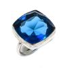 Кольцо из серебра 925 пробы с драгоценным камнем London Blue Topaz, размер 6,5