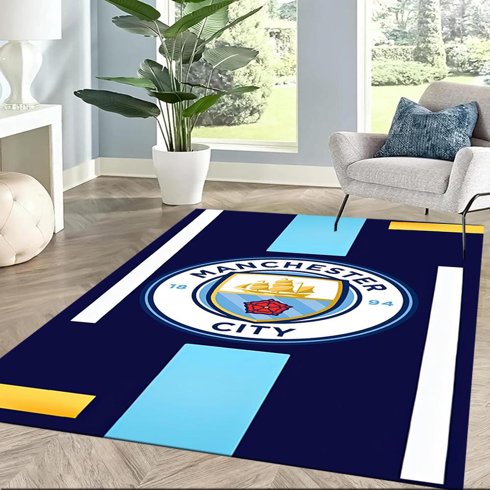 Квадратные ковры Love Manchester City Fc — отличный выбор для гостиных, спален, домашнего декора и в качестве подарков.