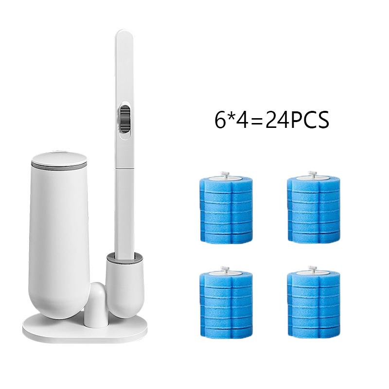 XiaoGui Disposable Toilet Brush Set Bathroom Accessories Brush No Closed-End Houseware Disposable Replacement