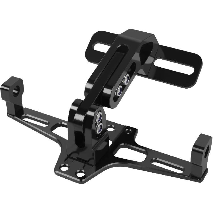 Motorcycle License Plate Bracket Holder CNC Aluminum Black Universal Fender Eliminator Kit With Plate Light