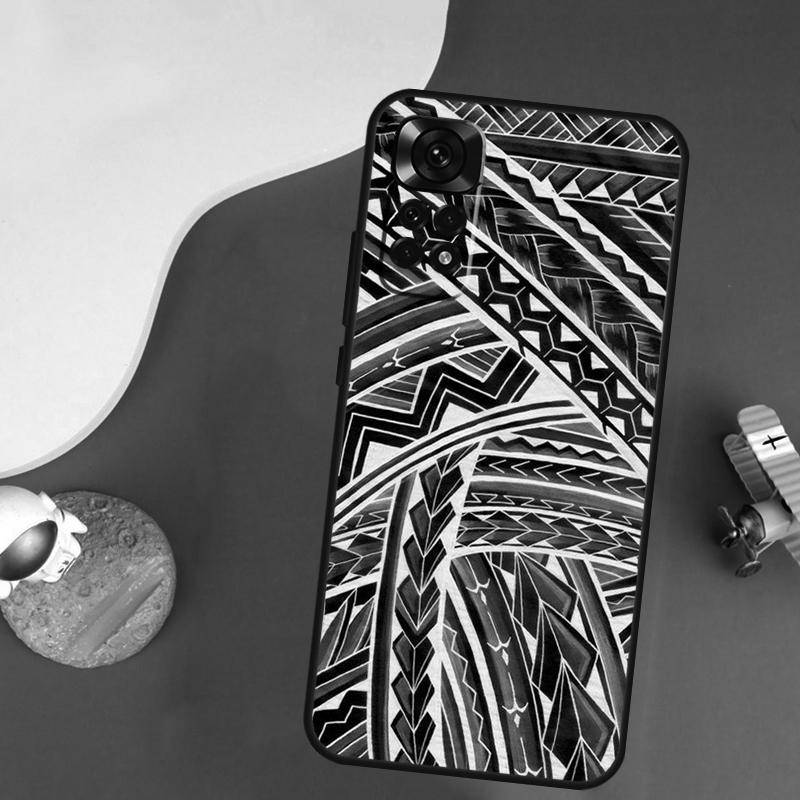 Maori Tribal Samoan Polynesian Case For Xiaomi Redmi Note 13 Pro 14 12 9 10 11 Pro 10S 11S 12S Redmi 10C 13C 14C 12C Cover
