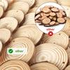 30/60Pcs Wood Slices With Tree Bark Natural Pine Round Unfinished Wood Slices Painting DIY Crafts for Wedding Christmas Decor