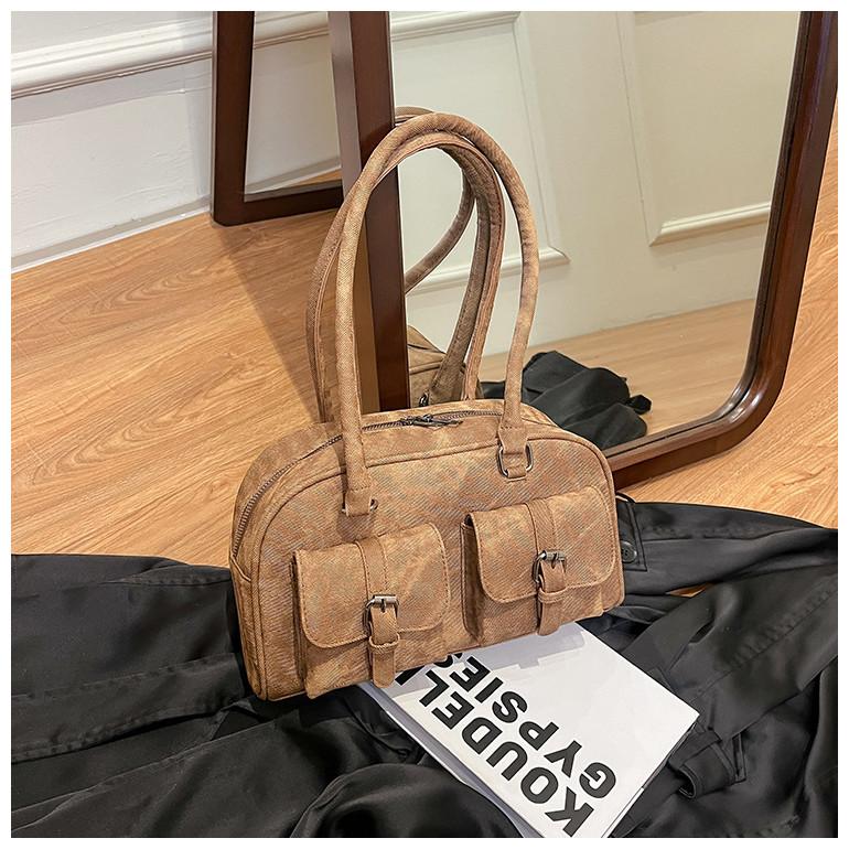 Ielgy Large-Capacity Bag Autumn Winter One-Shoulder Commuter Boston Bag