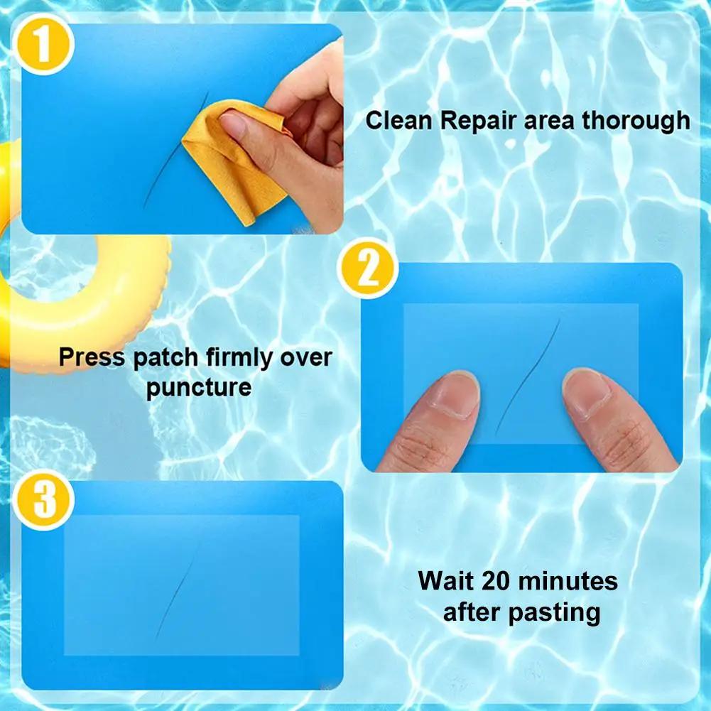 10-100PCS Pool Patch Repair Kit Waterproof Air Mattress Patch Kit Sturdy Waterproof Air Mattress Patch Kit Self Adhesive Pvc