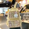 Large Capacity Transparent Backpack College Style Primary and Secondary School Students DIY Decorative High Value Backpack
