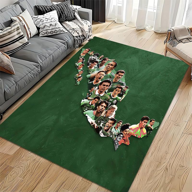 Mexico Soccer Team Map Design suitable as a non-slip mat for the living room or bedroom sofa