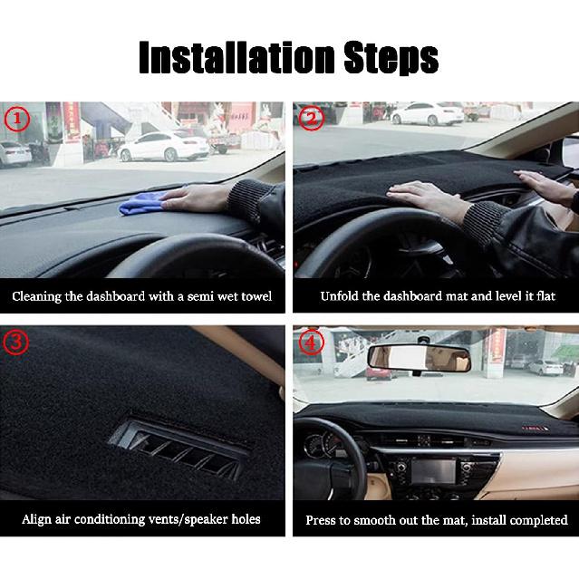 Чехол на приборную панель Коврик на приборную панель Ковер Индивидуальный крой для Honda Civic Купе Седан/Хэтчбек 2016 2017 2018 2019 2020 2021 Аксессуары Противоскользящий Центр