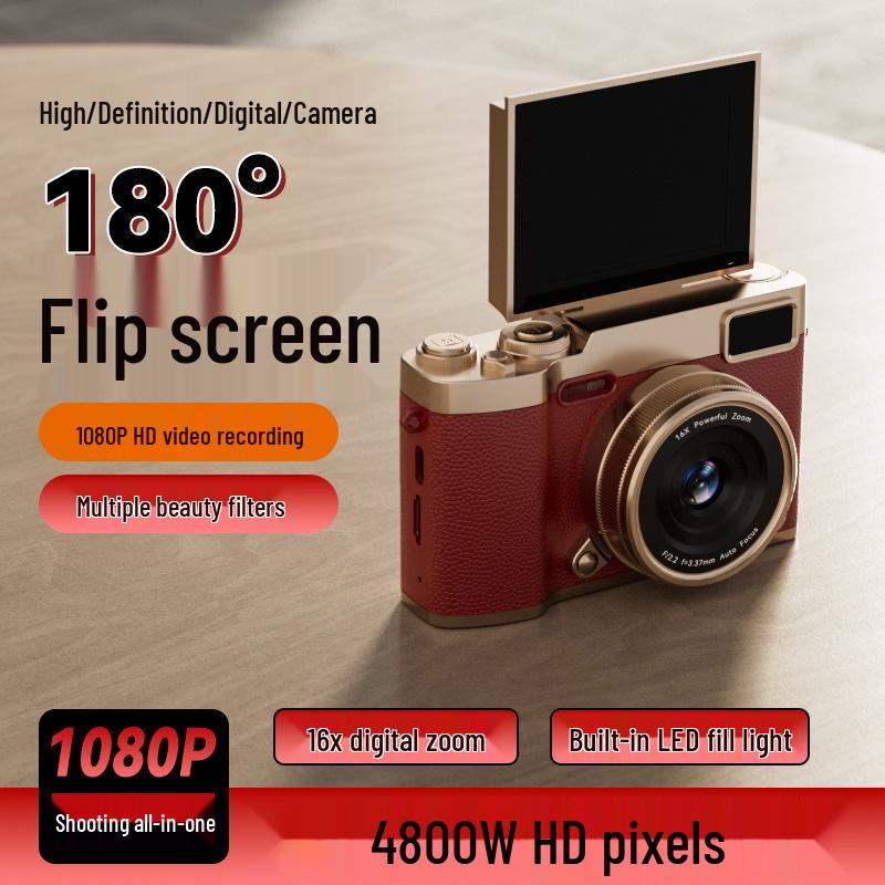 48MP HD Flip Screen Camera - Popular Model for Students, Ideal for Campus Photography & Videos