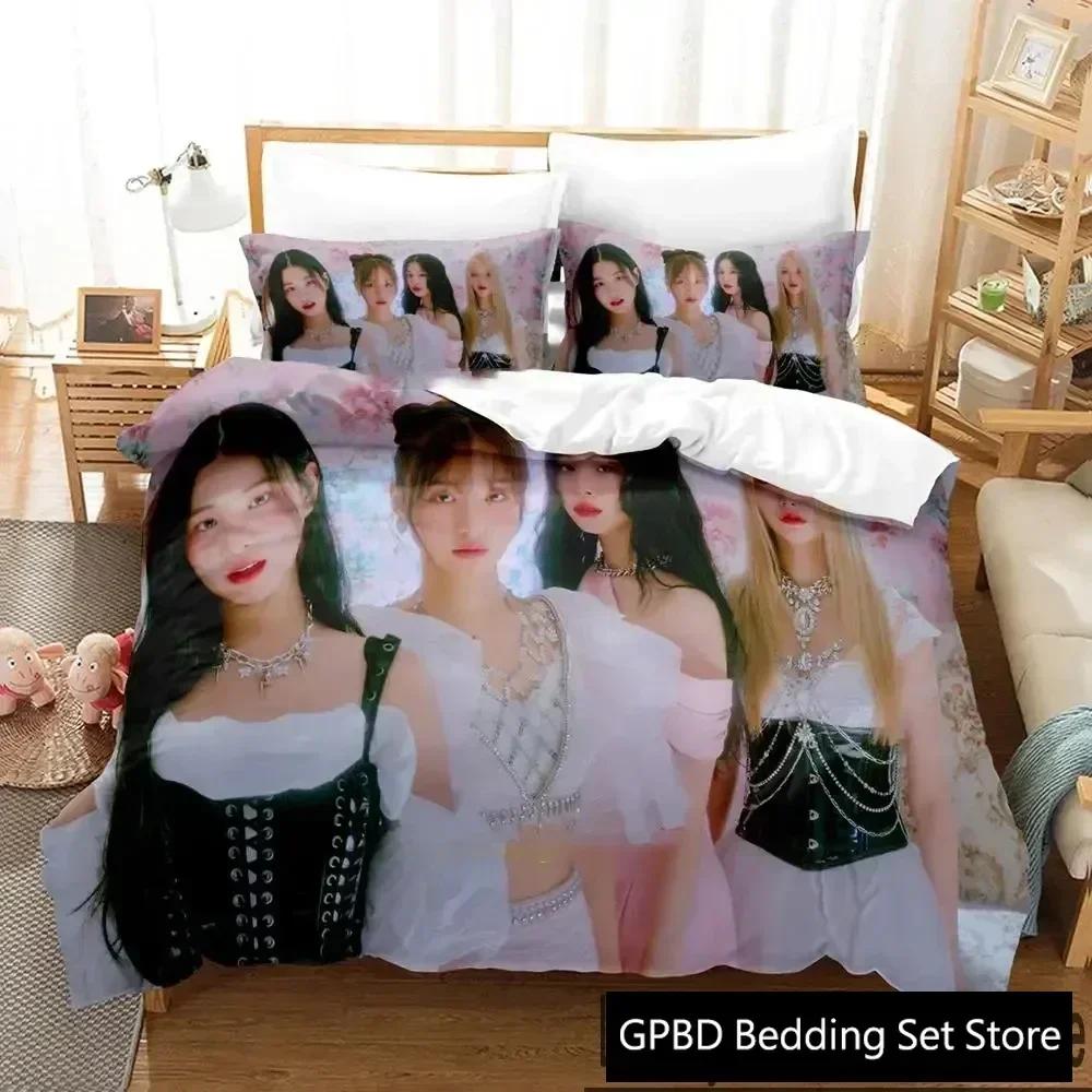 Luxury New 3D Print KPOP FIFTY FIFTY Merch Cupid Album Bedding Set Boys Girls Twin Queen King Size Duvet Cover Bed boys Adult