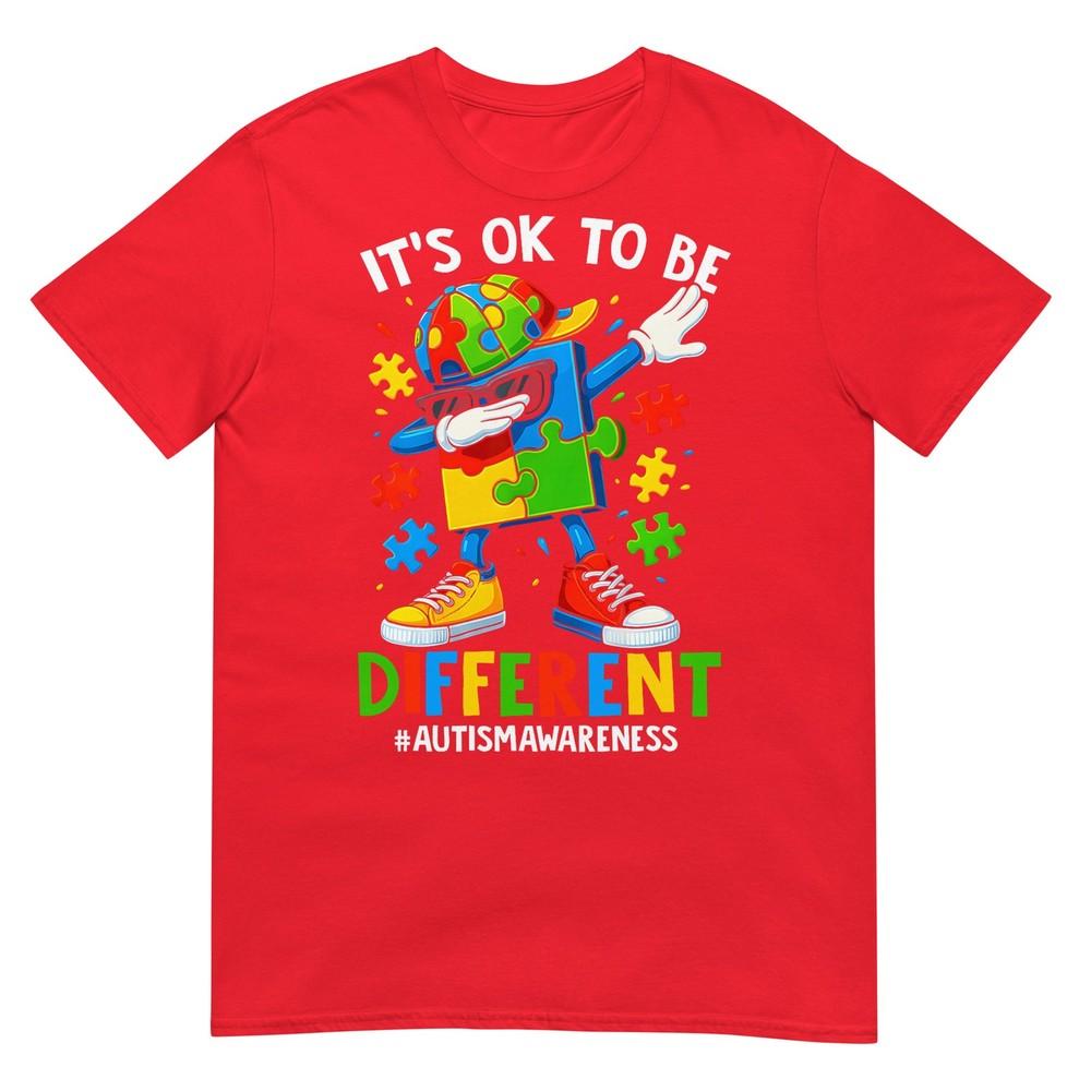 Its Ok To Be Different Dabbing Puzzle Autism Awareness Kids TShirt