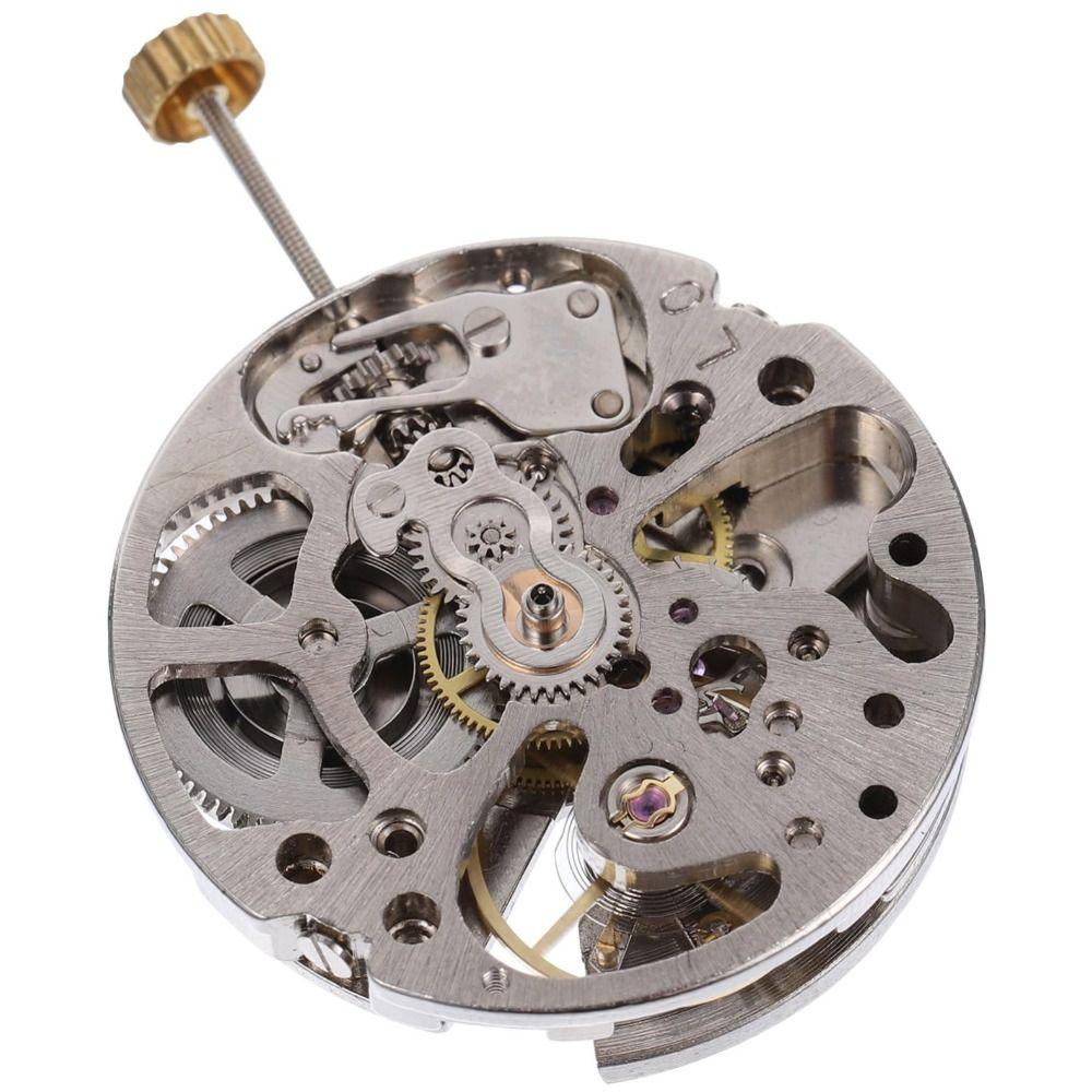 White Movement Watch Movement 3 Pin Design Single Calendar Watch Movement Replacement 3 Hands Automatic Mechanism