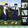 Children's Raincoat for Elementary School Students, Boys and Girls, 2026 Long Style Full-Body Rain Protection with Backpack Space
