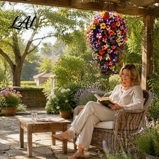 Lifelike Faux Flowers for Centerpieces 10/16Pcs Morning Glory Flowers Artificial Hanging Vine with Eucalyptus UV