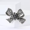 Popular Retro Alloy Rhinestone Bow Brooch Luxury Exquisite Ladies Clothing Brooch Ornament Pin
