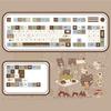MAIMOOO Keycaps Russian Korean Forest Bear Cute Brown Moa Cherry Pbt Thermal Sublimation For Magnetic Switch Keyboard Keycap