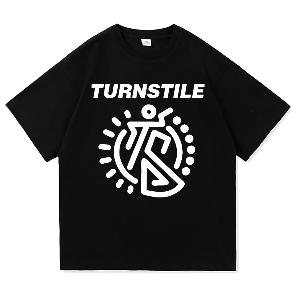 Turnstile Double Rainbow Tshirt 2025 Album Never Satisfied Mens Pure Cotton Tshirt Harajuku Highquality Retro Casual Tshirt