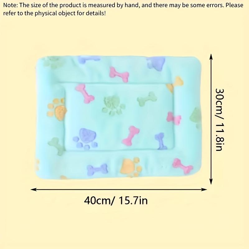 1pc Cozy & Cute Animal-Themed Pet Mat - Soft, Warm Polyester Sleeping Pad for Dogs, Cats, Rabbits - Winter Comfort with Playful Bones, Paw Prints