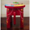 Wooden Painting Decorative Rajastani Painted Elephant Stool Home Decorative Items Showpiece(8 Inch) (Maroon)