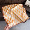 Luxury Block Printed Designer 70Cm Square Silk Women'S Scarf Satin Scarves Fashion Shawl Headscarf Headband Bandana Hijab Wrap