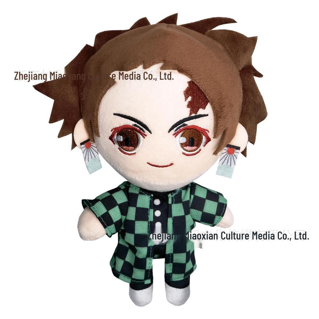 Убийца демонов: Набор плюшевых кукол Kimetsu no Yaiba с участием Танджиро, Незуко, Зеницу, Иноске, Томиока и Гиюу.