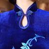 New autumn and winter cheongsam velvet improved long embroidered high-end performance clothes slim fit