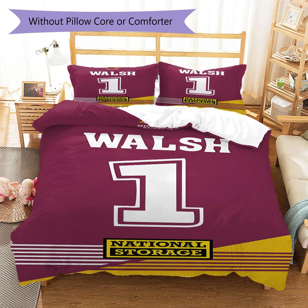 Broncos Glory Bedding Quilt Set Quilt Cover Pillowcase Home Decoration Birthday Gift (1 * duvet cover + 2 * pillowcase, without core)