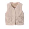 Winter Kids Vest Sleeveless Padded Horse Clip Outer Wear Lamb Wool Vests