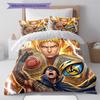 Naruto Pattern Bedding Quilt Set Quilt Cover Pillowcase Home Birthday Gift(1 * duvet cover + 2 * pillowcase, without core)