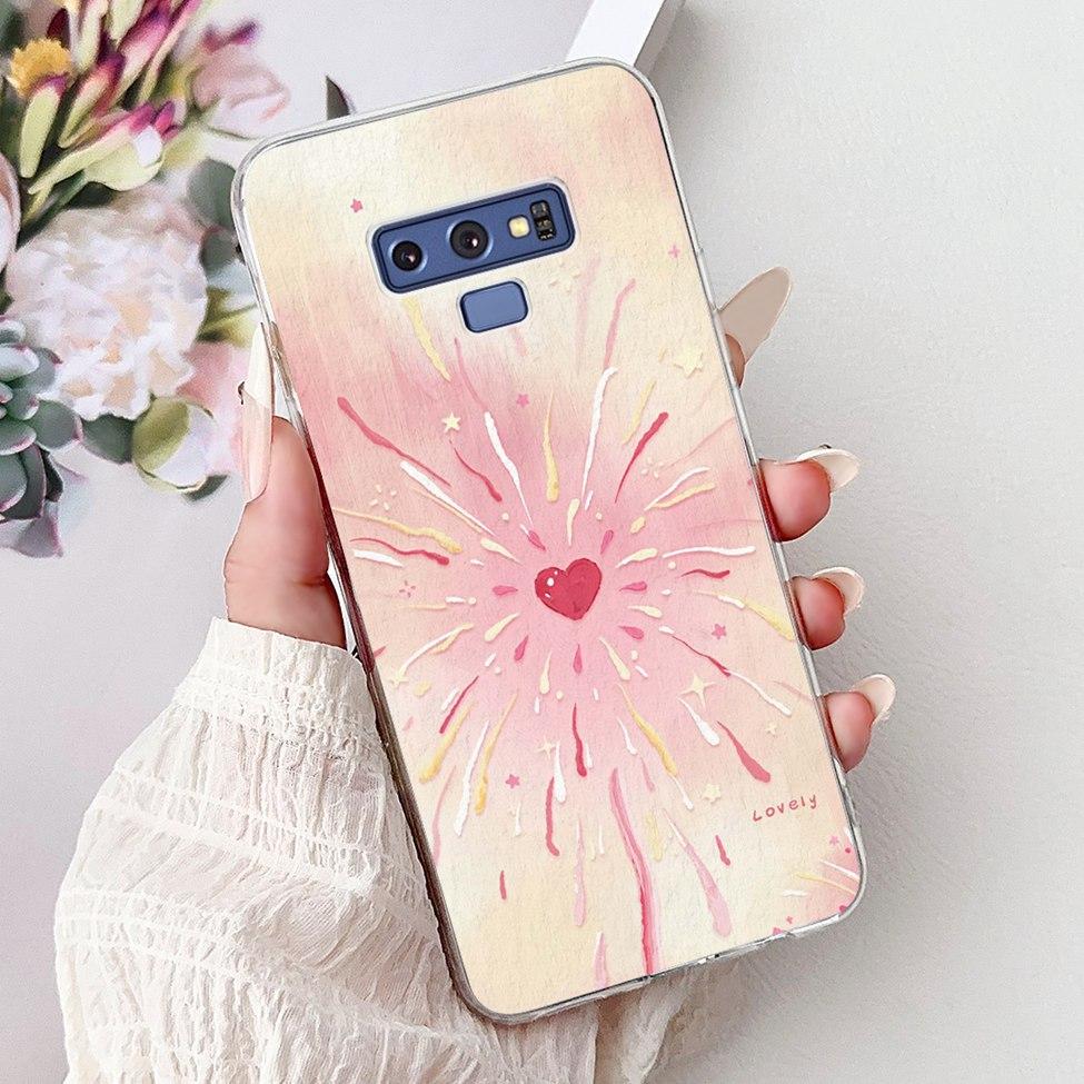 Прозрачный чехол для Samsung Note9 Милый Кот Модный Роскошный Расписной Мягкий Чехол для Телефона для Samsung Galaxy Note 9 Case SM-N9600 SM-N960F