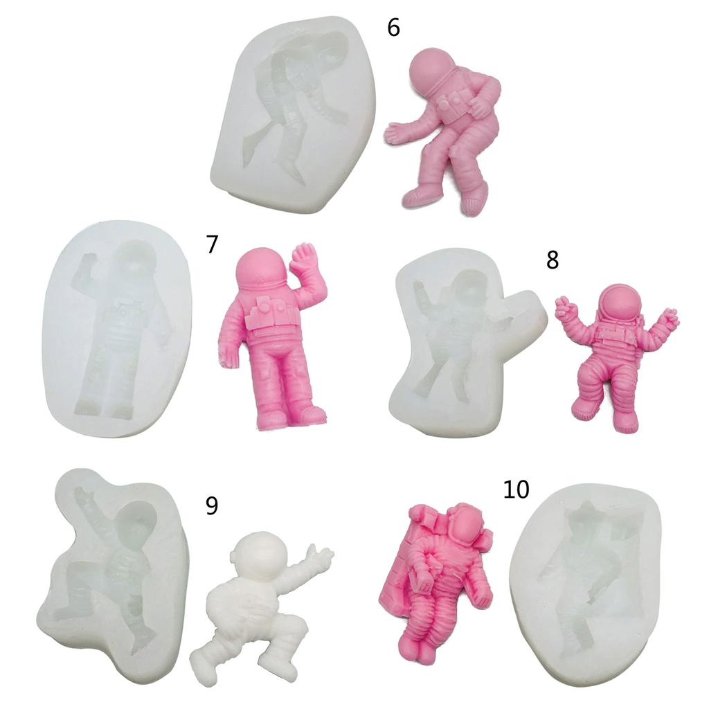 3D астронавт космический корабль свеча декоративный орнамент силиконовая форма подходит для эпоксидной смолы DIY ремесла ювелирные изделия изготовление домашнего декора