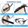 Side Shields For Eye Glasses Slip-On Safety Glasses Flexible Shield Universal