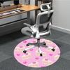 1pc Strawberry Cake Heart Chair Carpet for Office Non-Slip, Rug for Office, Room, Good Gift for Family or Friends,  yy251226204