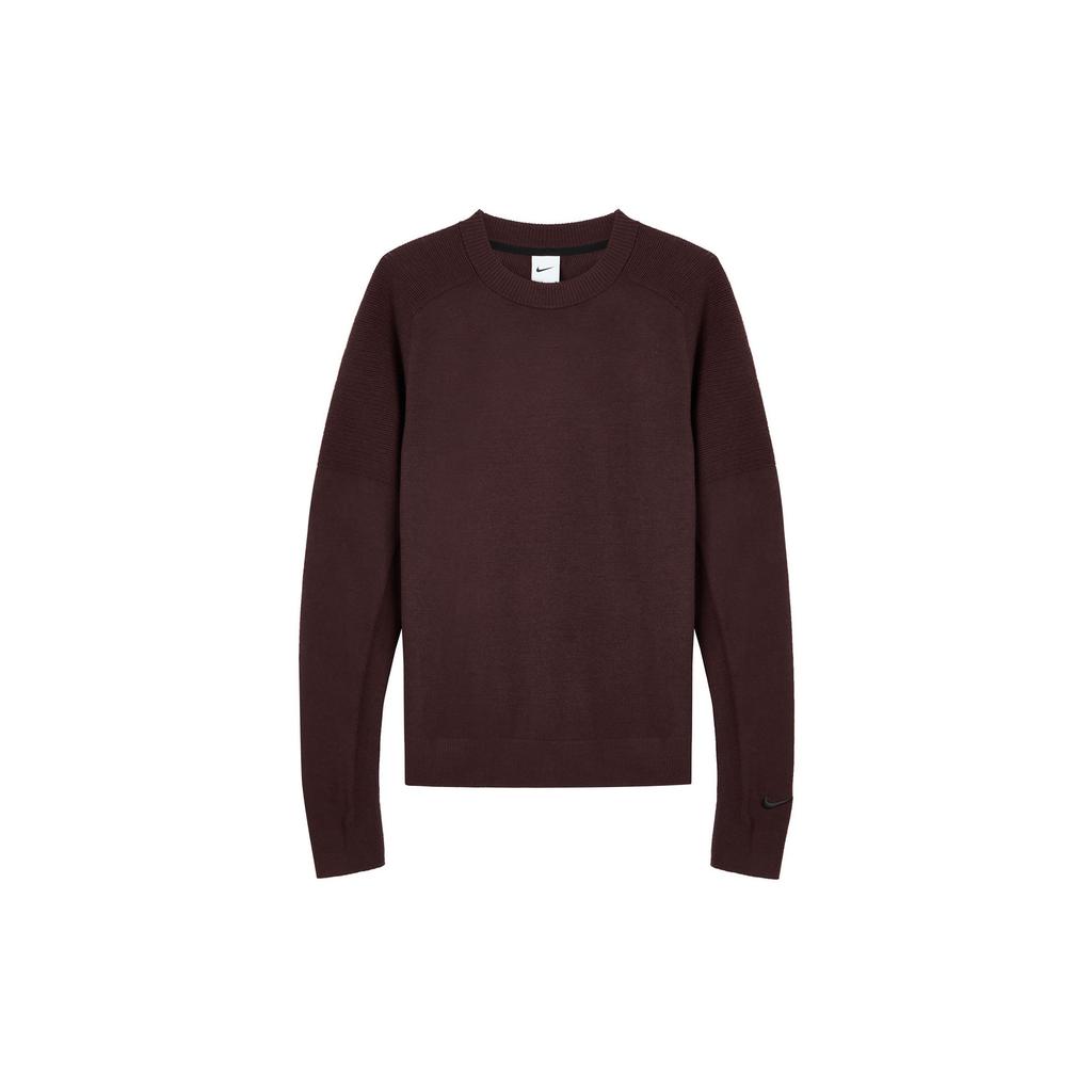 Nike Crew Neck Pullover Raglan Long Sleeve Sweatshirt Men Sweatshirt Brown Red CU9783-652