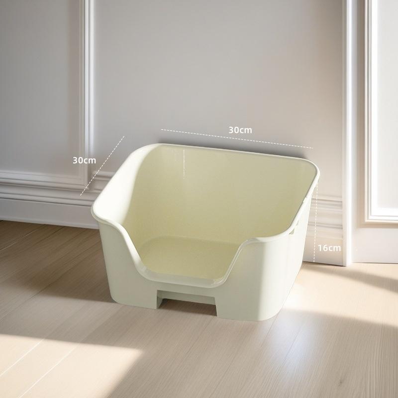 Простой полузакрытый лоток для кошачьего туалета большой вместимости с защитой от брызг и увеличенной высотой, уборочный таз, товары для питомцев