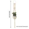 Macrame Hanging Baskets Woven Cotton Handmade Flower Basket Wall Plant Hanger Pot Indoor Bonsai Balcony Knotted Lifting Rope