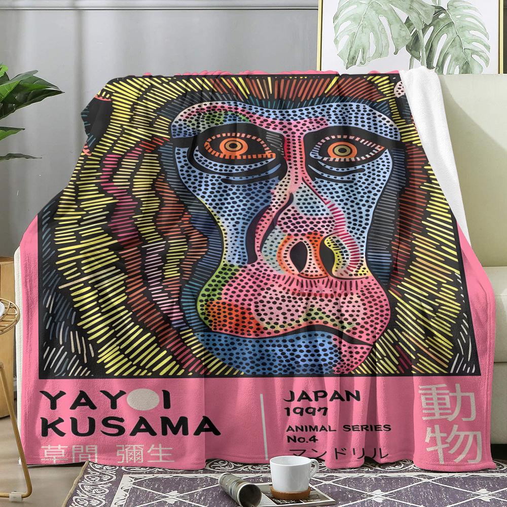 Y-Yayoi K-Kusama Throw Soft Flannel Throw Summer AC Blanket Lightweight Cool Nap Blanket for Sofa Bed Couch Travel