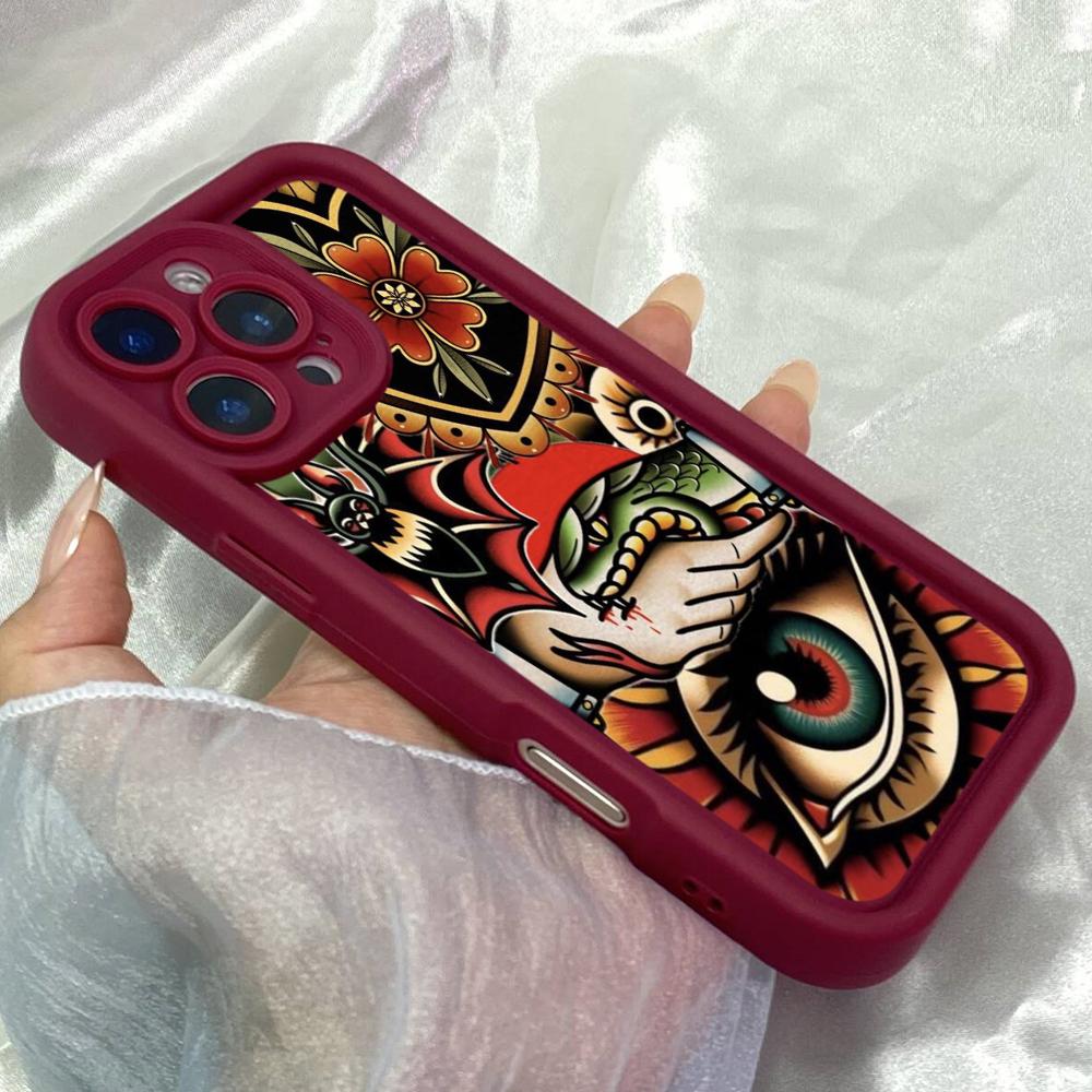 JT269 Граффити Глаза для iPhone 17 16 15 14 13 Pro Max Samsung S26 S25 Ultra A17 A16 A07 A56 A36 A06 Xiaomi 15T Redmi 15c Note 14 13 12 11 Мягкий чехол