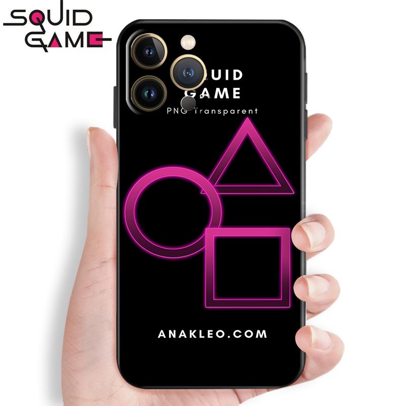 Чехол для телефона с изображением кальмара для Apple iPhone 13 12 11 Pro Mini X XR XS Max 5 5S 6 6S 7 8 Plus SE 2020, чехол из жидкого кремния с черной задней панелью