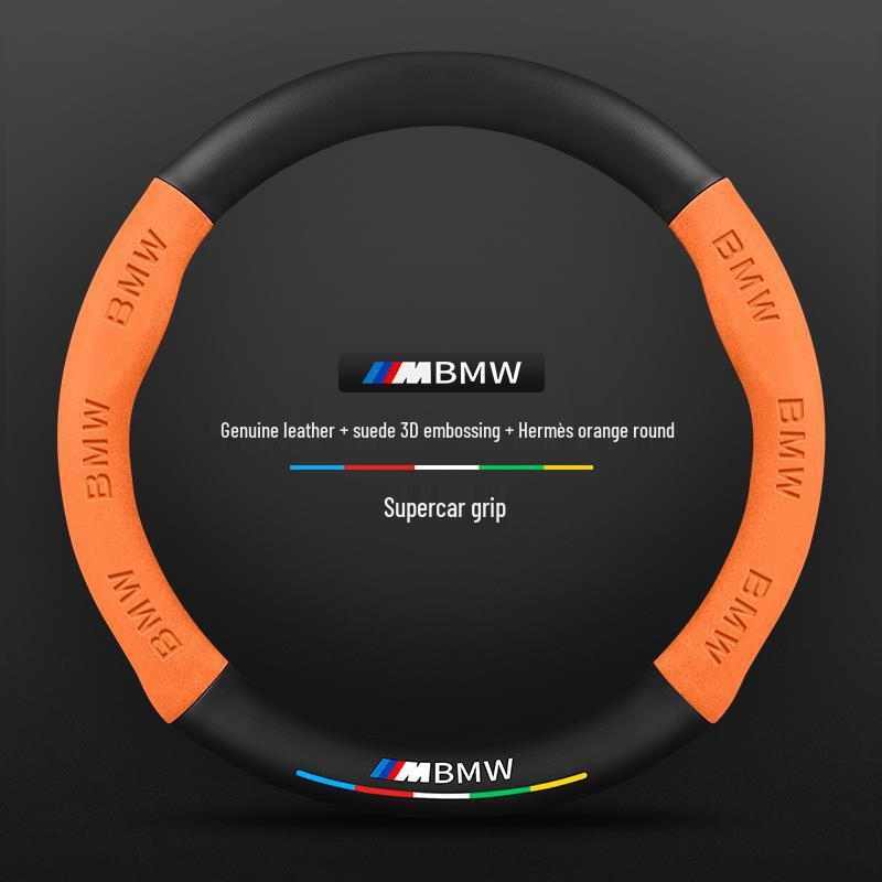 BMW X3 Steering Wheel Cover 2008-2025, Ultra-Thin Carbon Fiber Suede for All Drivers