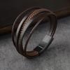New High Quality Genuine Leather Extended Removable Stainless Steel Clasp Bangle