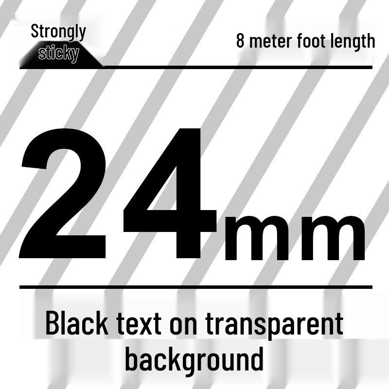 Compatible Brother 12mm Label Maker Ribbon: PT-E100B/D210/D450/115B, Laminated Self-Adhesive