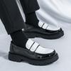 Foreign Trade Loafers Men's Platform British Style Round Head Casual Small Leather Shoes Business Dress One Pedal Big Head Men's Shoes Tide