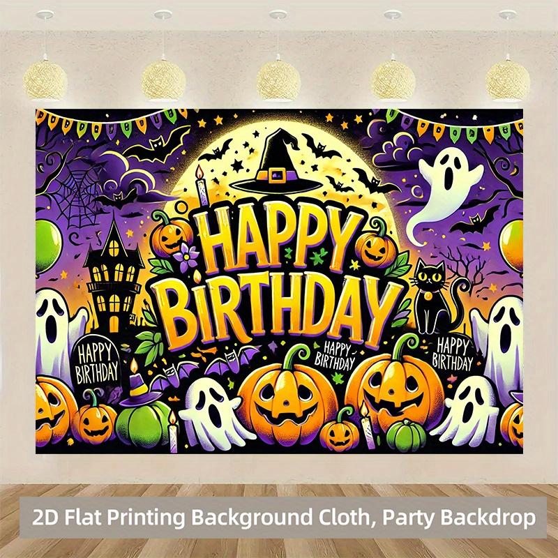 1 piece of 2D background fabric Halloween-themed birthday celebration background fabric multi-functionalzyc