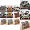 Skin Zebra Animal Leopard Print Pillow Case Sofa Throw Cushion Cover Decor