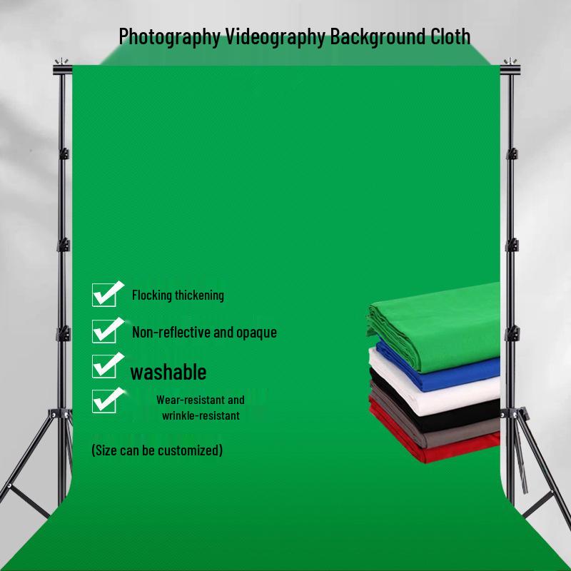 Thickened Washable Green Screen Backdrop for Photography & Videography